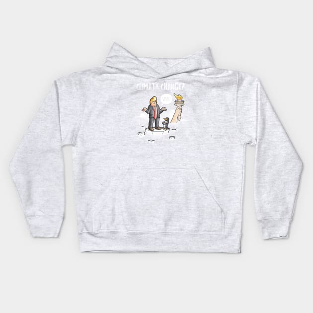 Climate change Kids Hoodie by Cromanart